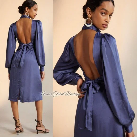 RARE NWT ANTHROPOLOGIE HUTCH Open-Back Midi Dress. Halter Neck. Size 2 - Picture 10 of 16